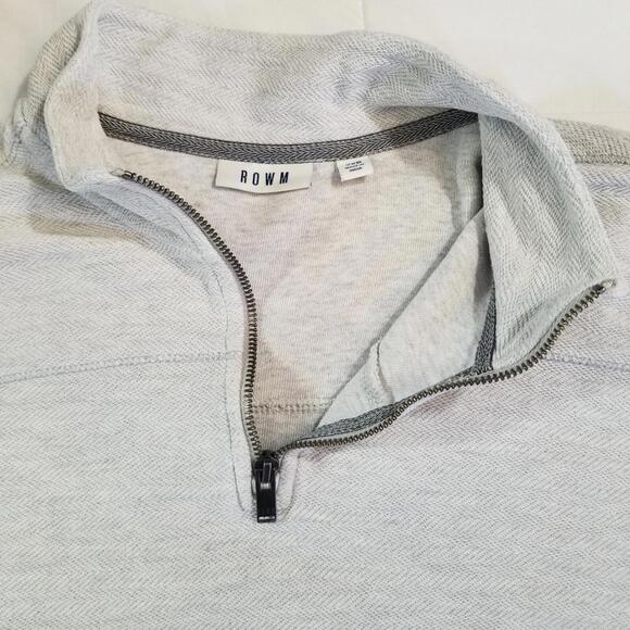 ROWM 2XB Gray Quarter Zip 100% Cotton Fall/Outdoors Jacket - Fast Shipping - Picture 5 of 16